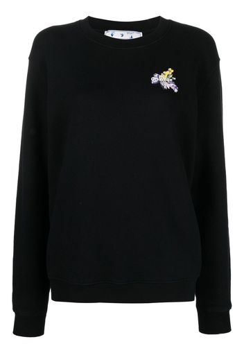 Off-White Floral Arrows crew-neck sweatshirt - Schwarz