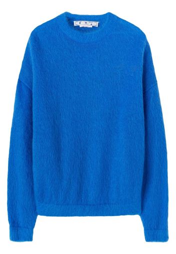 Off-White Arrow Skate textured-knit jumper - Blau