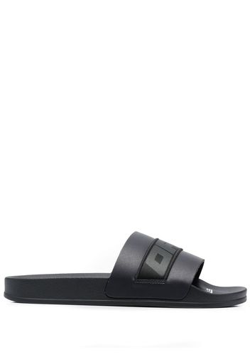 Off-White Industrial-strap flat slides - Grau