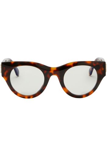 Off-White round-frame tortoiseshell glasses - Blau