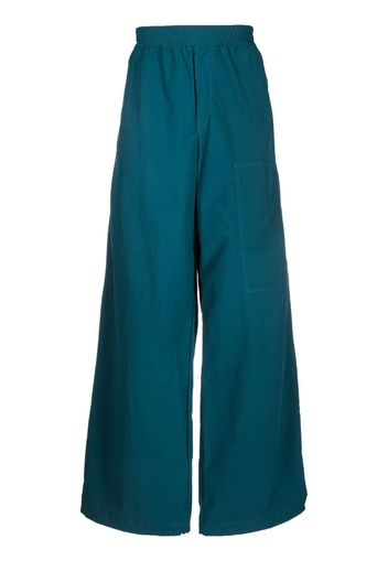 Off-White elasticated-waist wide-leg trousers - Blau