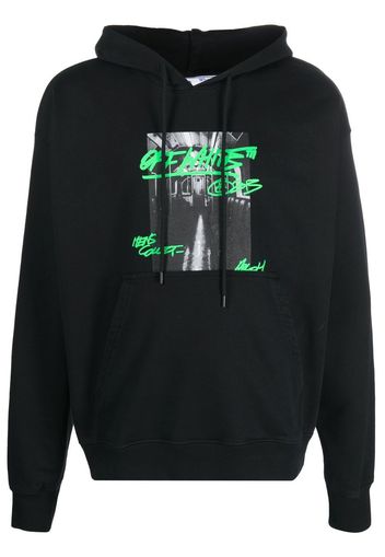 Off-White Metro Type Skate cotton hoodie - Schwarz