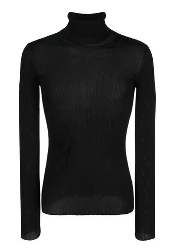 Off-White Helvet fine-knit ribbed jumper - Schwarz