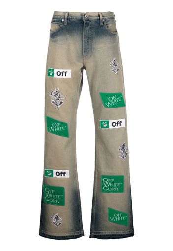 Off-White Diag multi-logo jeans - Grau