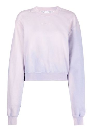 Off-White Sweatshirt mit Batikmuster - Violett