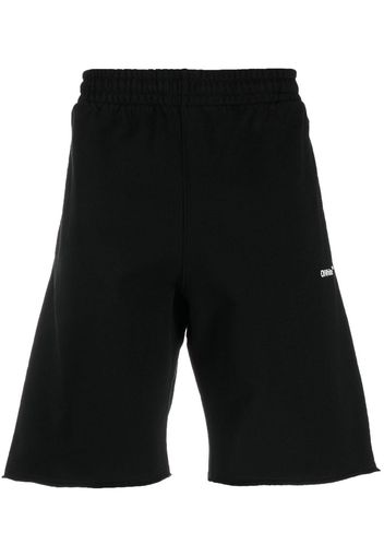 Off-White Arrows-print cotton track shorts - Schwarz