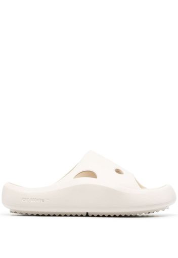 Off-White Meteor cut-out slides - BONE BONE