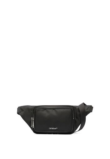 Off-White logo-print zipped belt bag - Schwarz