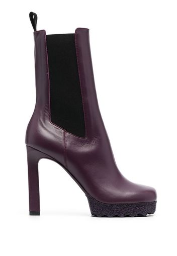 Off-White Sponge-sole Chelsea heeled boots - Violett