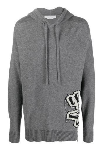 Off-White Hoodie mit Intarsienmuster - Grau