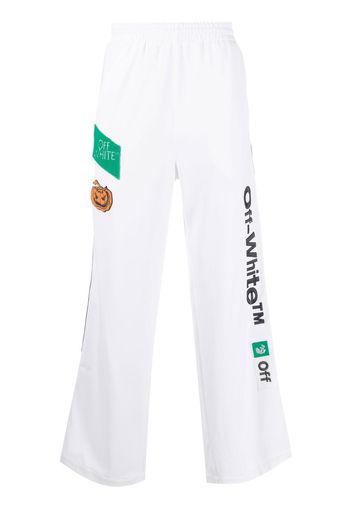 Off-White logo-print track pants - Weiß