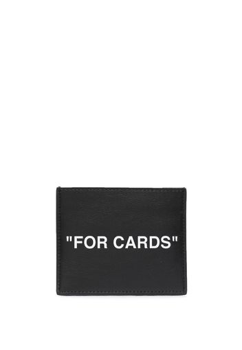 Off-White slogan-print cardholder - Schwarz