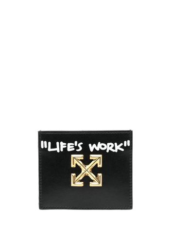 Off-White Quote-motif cardholder - Schwarz