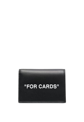 Off-White slogan leather card holder - Schwarz