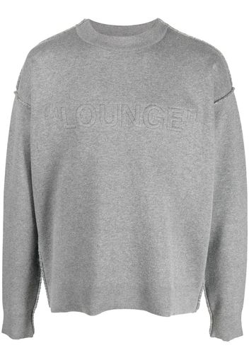 Off-White LOUNGE QUOTE KNIT CREWNECK - Grau