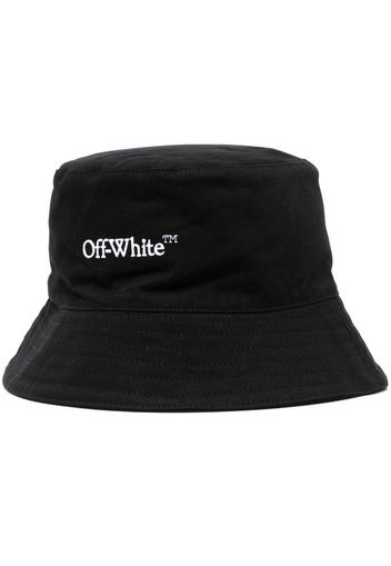 Off-White Fischerhut mit Logo-Stickerei - BLACK WHITE