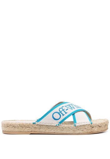 Off-White BOOKISH CRISS CROSS ESPADRILL - NUDE BLUE