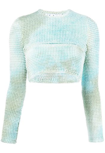 Off-White Double tie-dye cut-out top - Blau