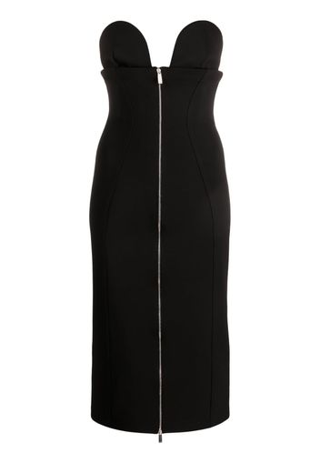 Off-White strapless midi dress - Schwarz