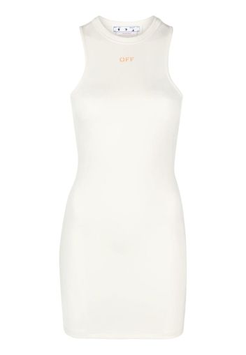 Off-White Sleek Rowing logo-print minidress - Nude