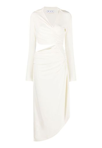 Off-White Vi-Crepe draped midi dress - Weiß