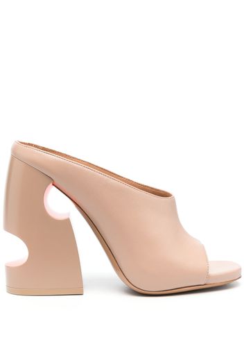 Off-White Pop Meteor 110mm block mules - Nude