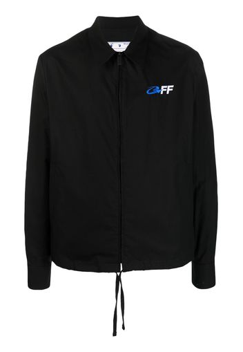 Off-White Exact Opp zip-up hybrid shirt - Schwarz