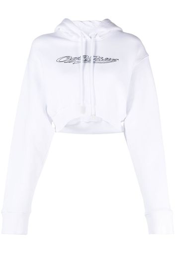 Off-White Bling cropped hoodie - Weiß