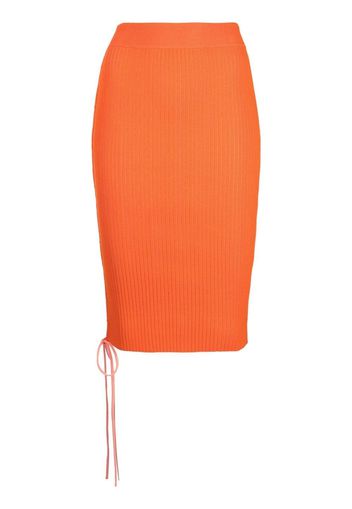 Off-White Vanise lace-up skirt - Orange