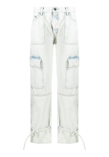 Off-White Graffiti wide-leg jeans - Nude