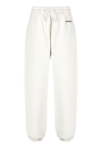 Off-White logo-embroidered track pants - Weiß