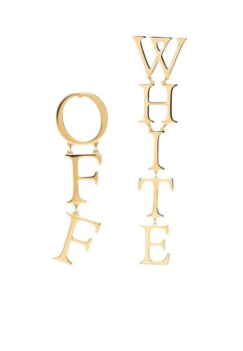 Off-White Ohrstecker mit Logo - Gold