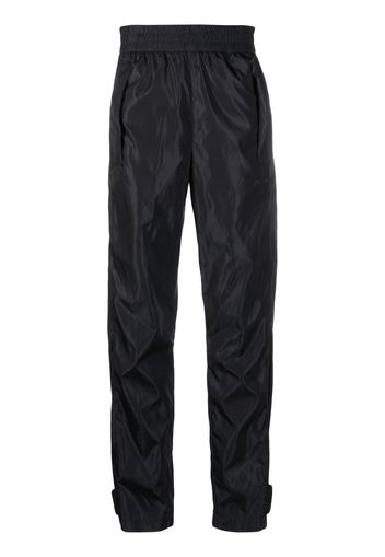 Off-White logo-print elasticated trousers - Schwarz