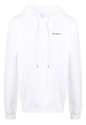 Off-White Wave Diag drawstring hoodie - Weiß