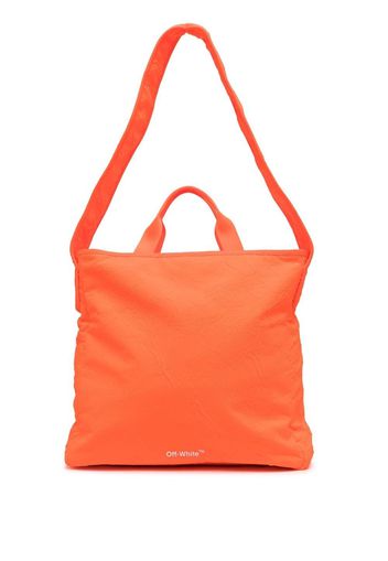 Off-White Großer Shopper mit Logo-Print - Orange