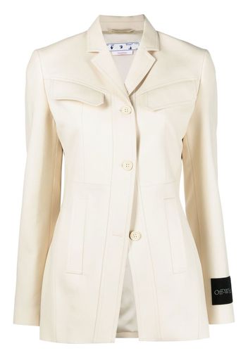 Off-White single-breasted wool blazer - Nude