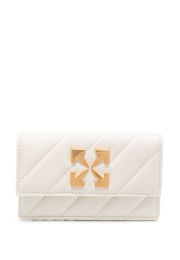 Off-White Arrows motif leather wallet - Weiß