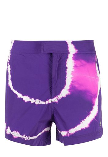 Off-White tie-dye printed shorts - Violett