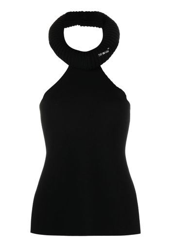 Off-White Tubular open-back top - Schwarz