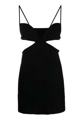 Off-White cut-out ribbed-knit minidress - Schwarz