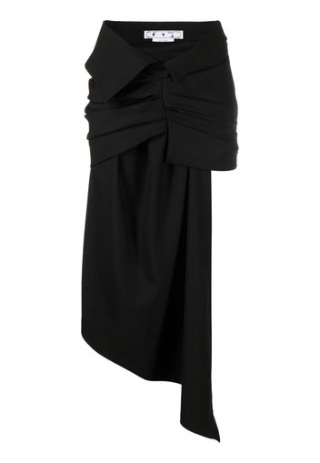 Off-White box-pleat asymmetric skirt - Schwarz