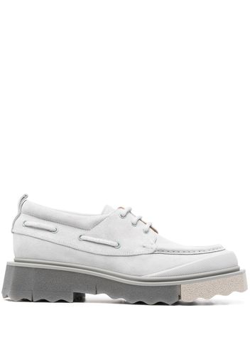 Off-White suede boat shoes - Grau