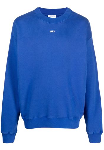 Off-White Sweatshirt mit Off Stamp-Print - Blau