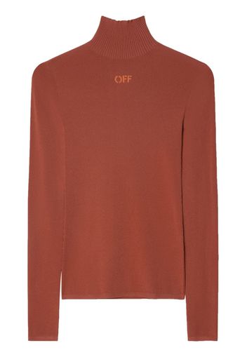 Off-White Pullover mit Intarsienmuster - Rot