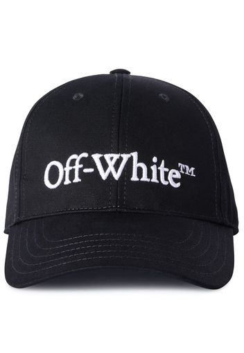 Off-White Baseballkappe mit Logo-Stickerei - Schwarz