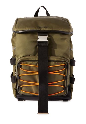 Off-White Courrie Flap Rucksack mit Kordelzug - Grün