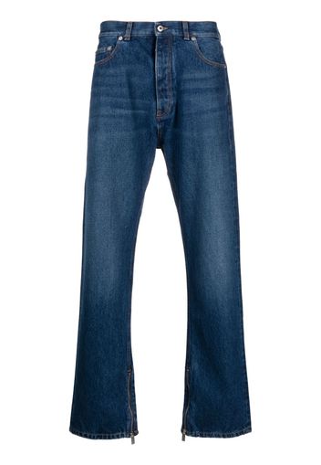 Off-White Gerade High-Waist-Jeans - Blau