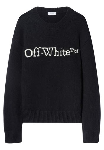 Off-White Pullover mit Intarsien-Logo - Schwarz