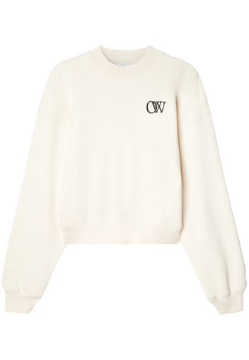 Off-White Sweatshirt mit Logo-Print - Weiß