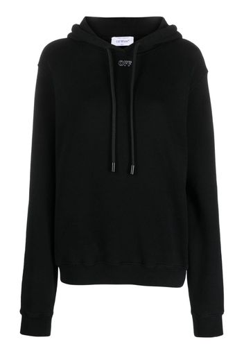 Off-White Arrows stitch-embroidered hoodie - BLACK WHITE